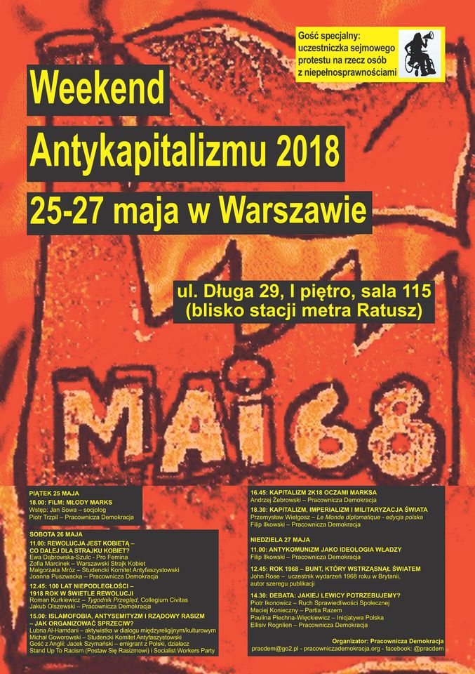 Plakat – Weekend Antykapitalizmu 2018