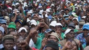 Strajkujący górnicy - RPA