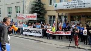 17.06.2014  Soda Polska Ciech S.A. Protest przeciw zwolnieniom