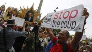 25.05.14 Bangkok. Protest przeciw zamachowi