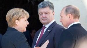 Merkel, Poroszenko i Putin