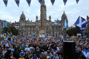 17.09.14 Glasgow. Kampania na "tak".