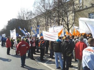 24.03.15 Warszawa. Ogólnopolska demonstracja kolejarzy.