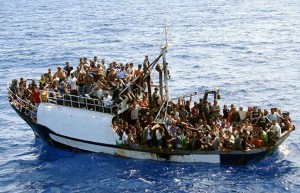 Migranci na Morzu Śródziemnym.