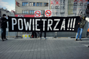 Protest Polskiego Alarmu Smogowego we Wrocławiu.